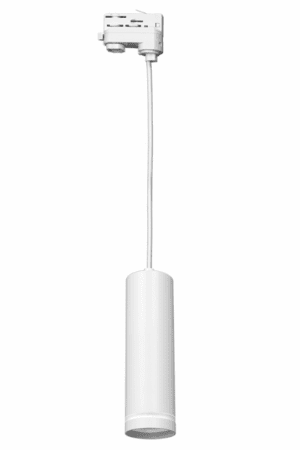 Biały reflektor szynowy GU10 Ring Tuba - 3fazowy