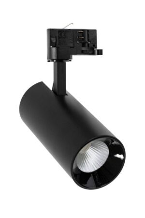 Reflektor szynowy LED 25W, 4000K, czarny – regulowany kąt 36° / 60°