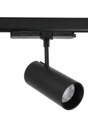 Reflektor LED szynowy 10W, czarny – kąt 36°, 3 barwy światła, CRI ≥90