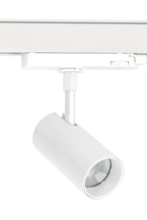 Reflektor LED 10W na szynę 3-fazową – CRI ≥90, 3 barwy światła, kąt 36° - Biały