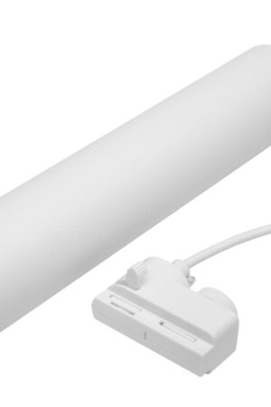 Biały reflektor szynowy na żarówkę GU10 TUBA 30cm zwis 1F