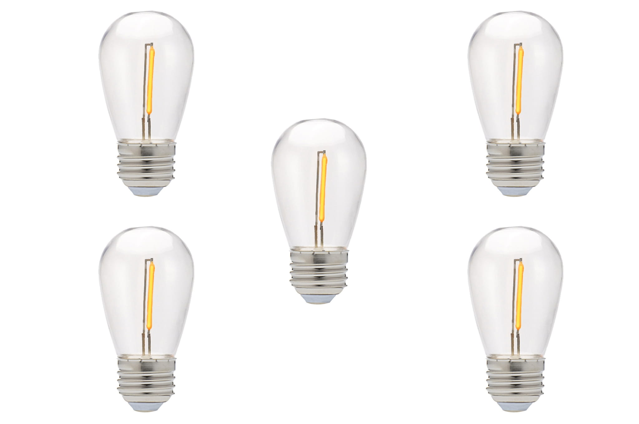 FILAMENT LED E27 1W PLASTIC- 5PAK