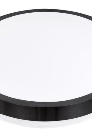 Plafon sufitowy E27 IP44 czarny 33cm – nowoczesna lampa natynkowa