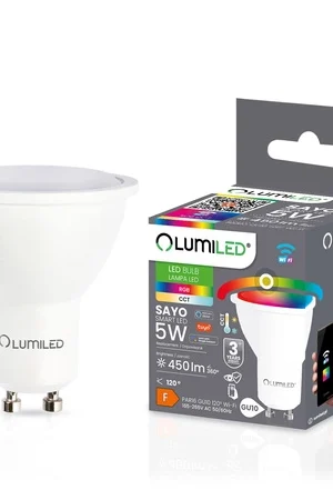 Żarówka LED GU10 5W 450lm RGB CCT Ściemnialna Inteligentna TUYA WiFi SMART SAYO